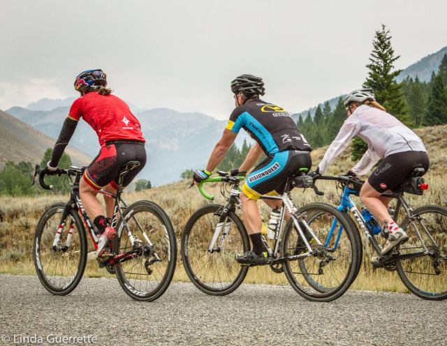 Recon ride with Rebecca (on the left) (me on right)